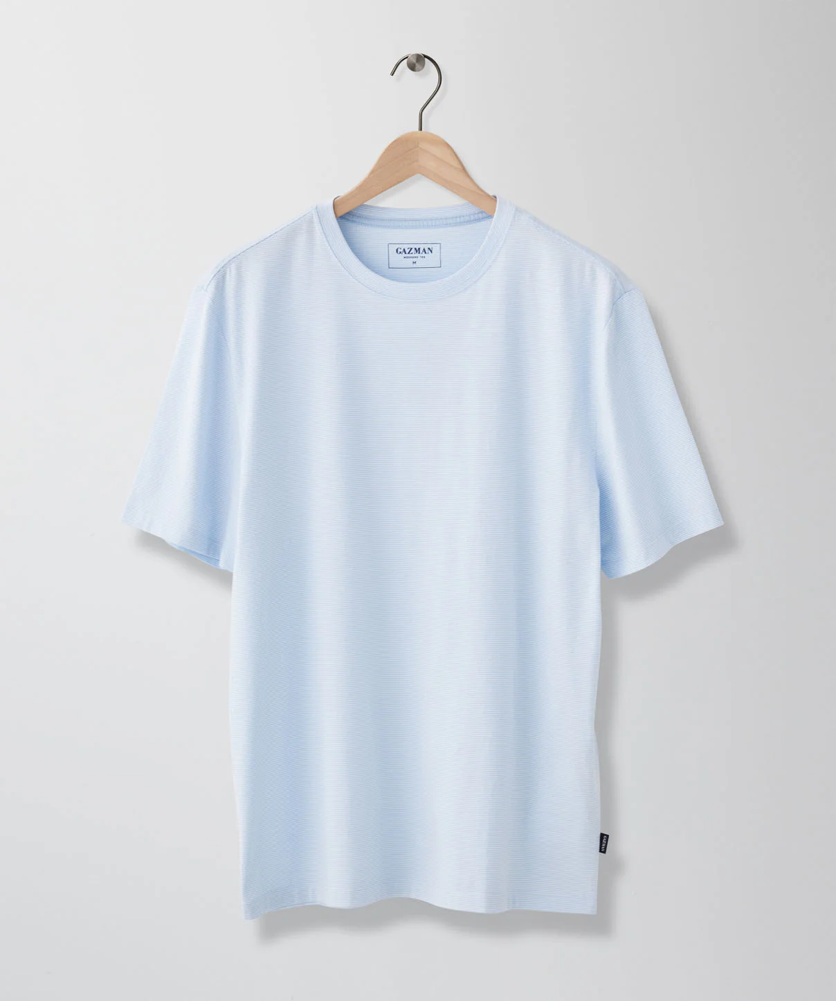 Weekend Stripe Crew T-shirt - Sky Blue - Image 2