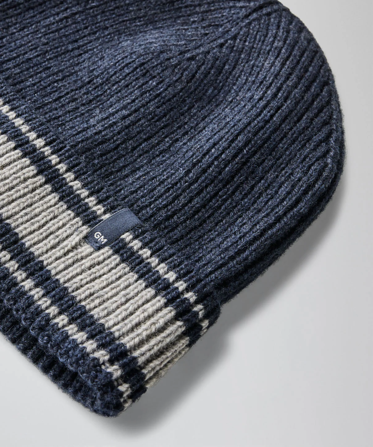 Wool Blend Beanie - Navy - Image 2