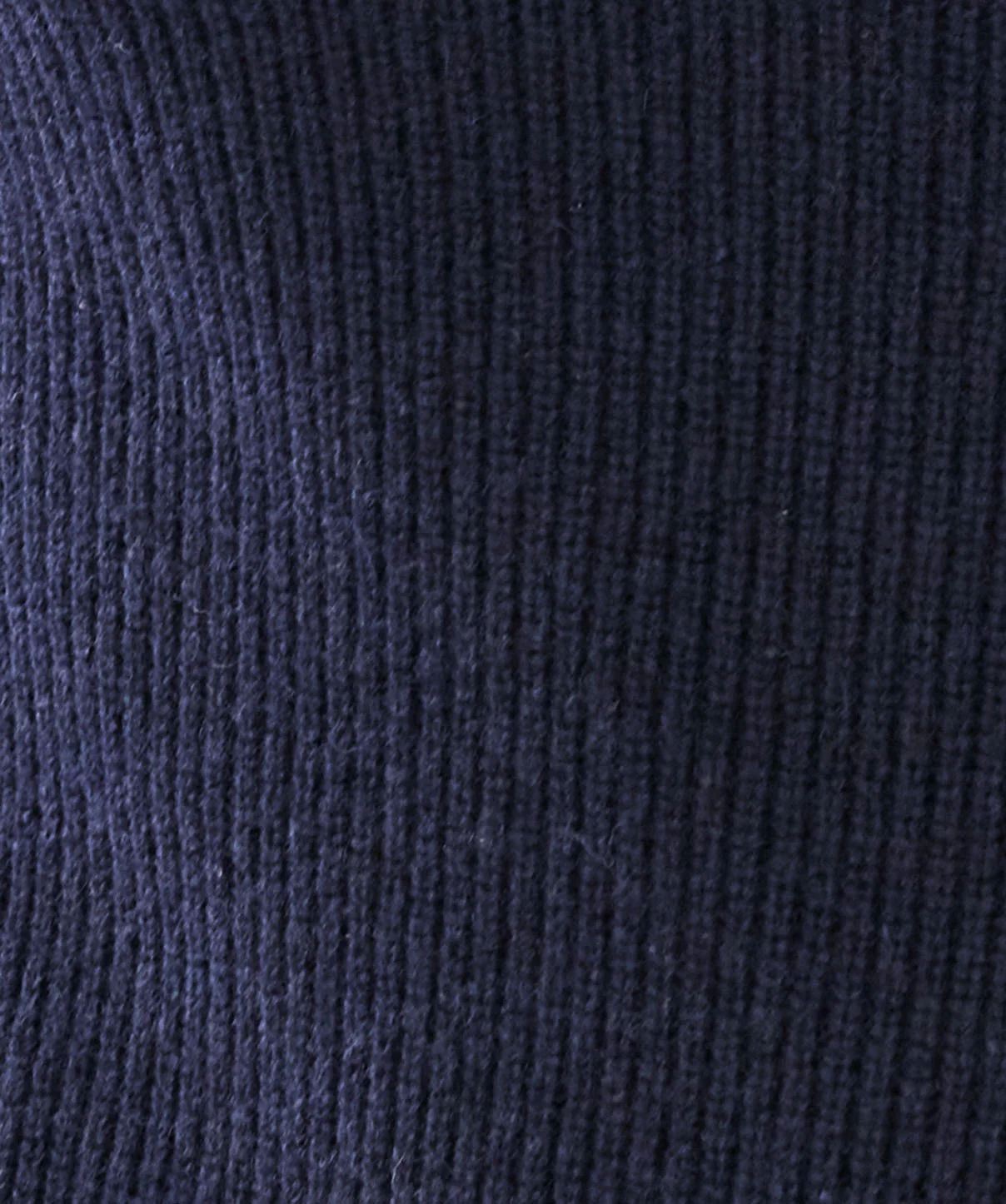 Wool Blend Fishermans Crew Knit - Navy - Image 6