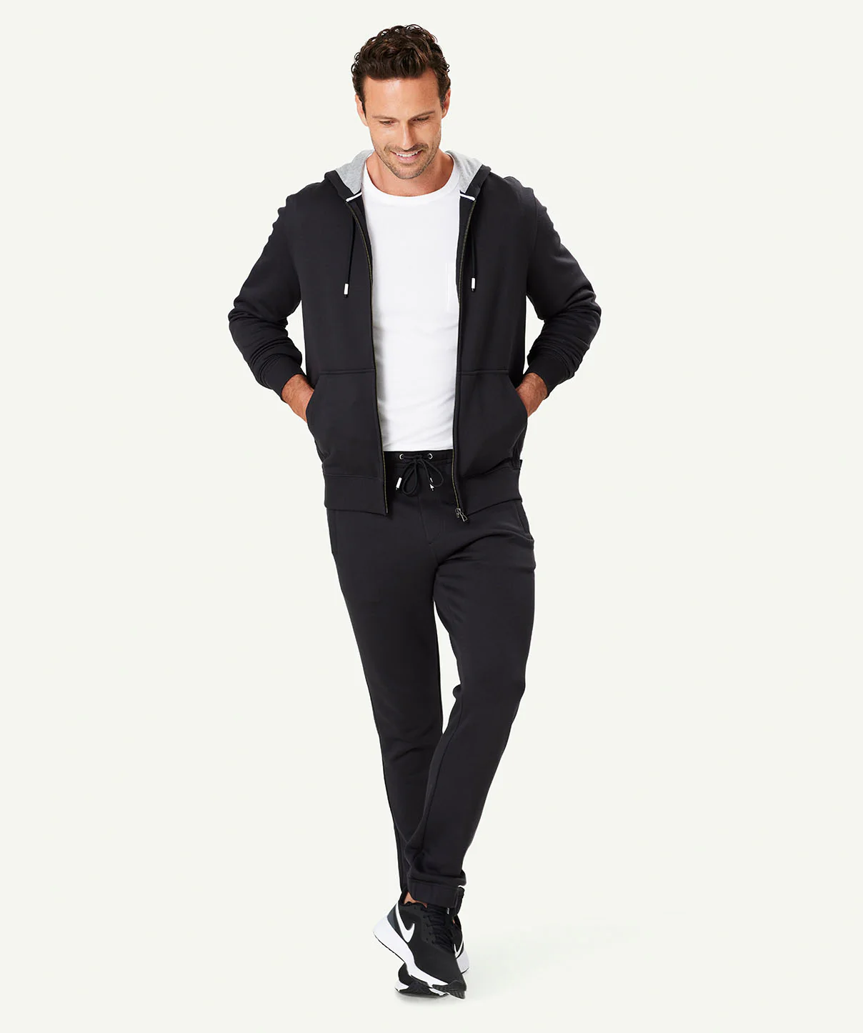 Zip Through Hoodie - Ash - Image 6